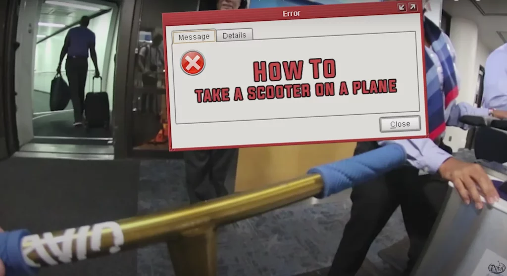 how to take a scooter on a plane?